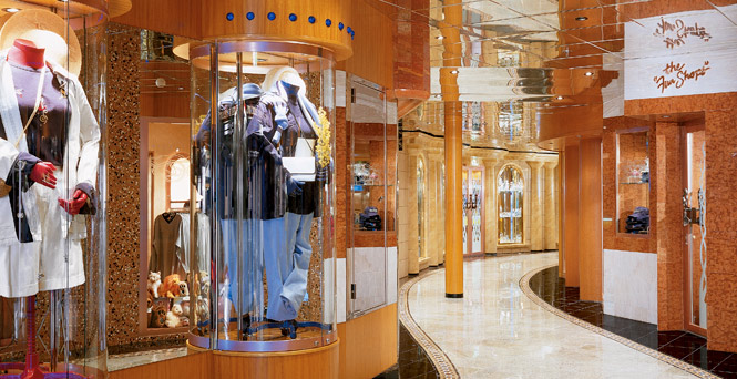 Shopping aboard the ship